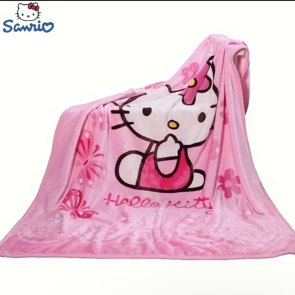 Sanrio Pink Hello Kitty Plush Blanket